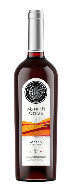 Вино сухое красное “Шато Виннера - Мягкий стиль. Мерло”